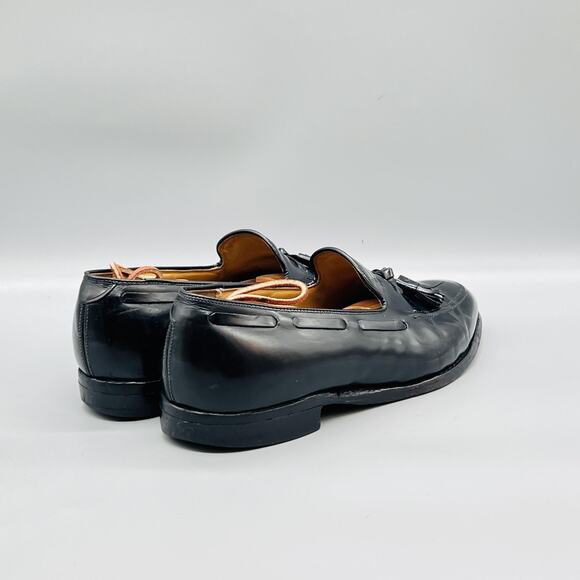 Aristocraft Shoes Men 10.5 Black Leather Tassel Loafers Vintage Made USA main image 4